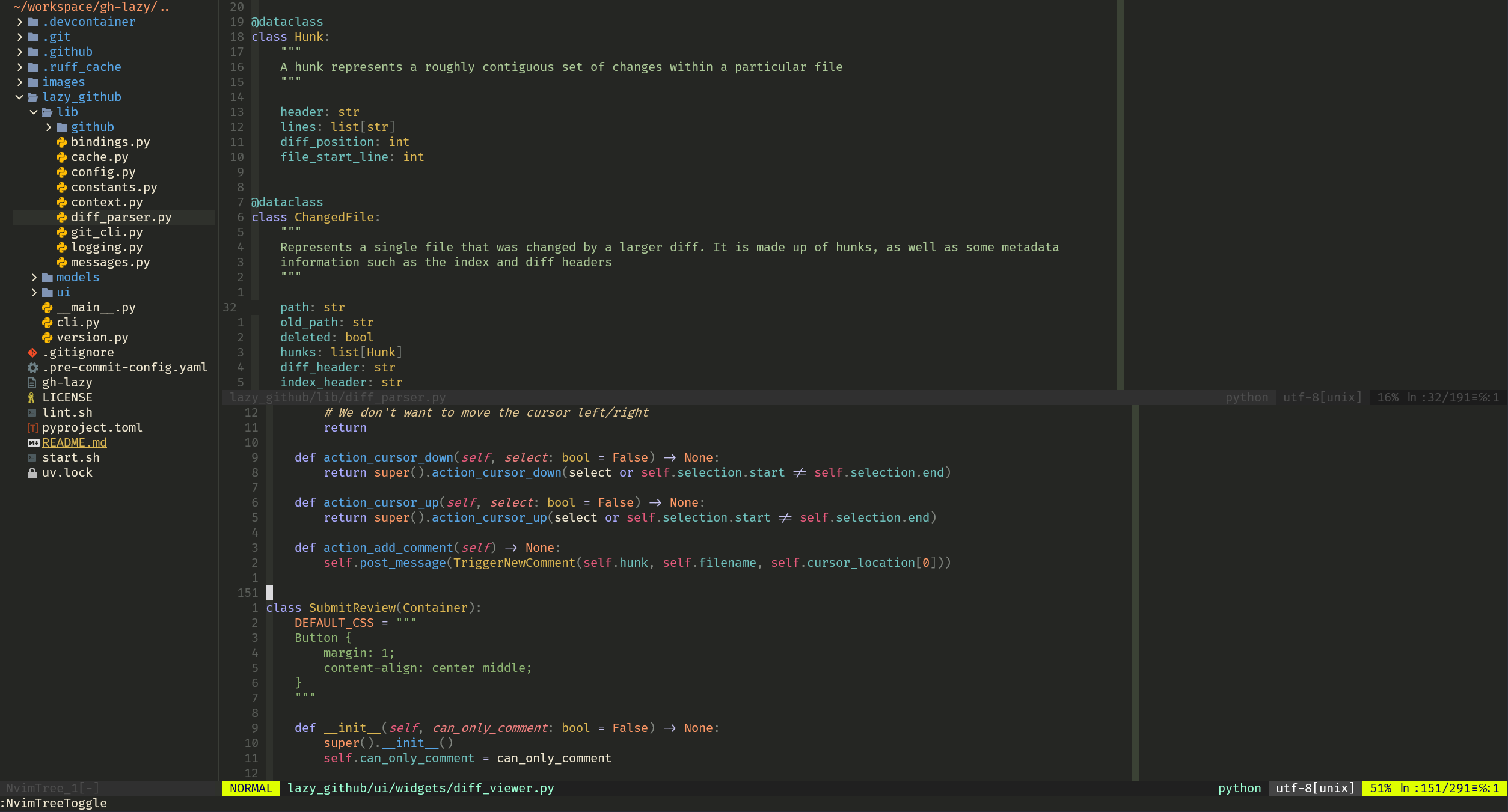 Neovim editing