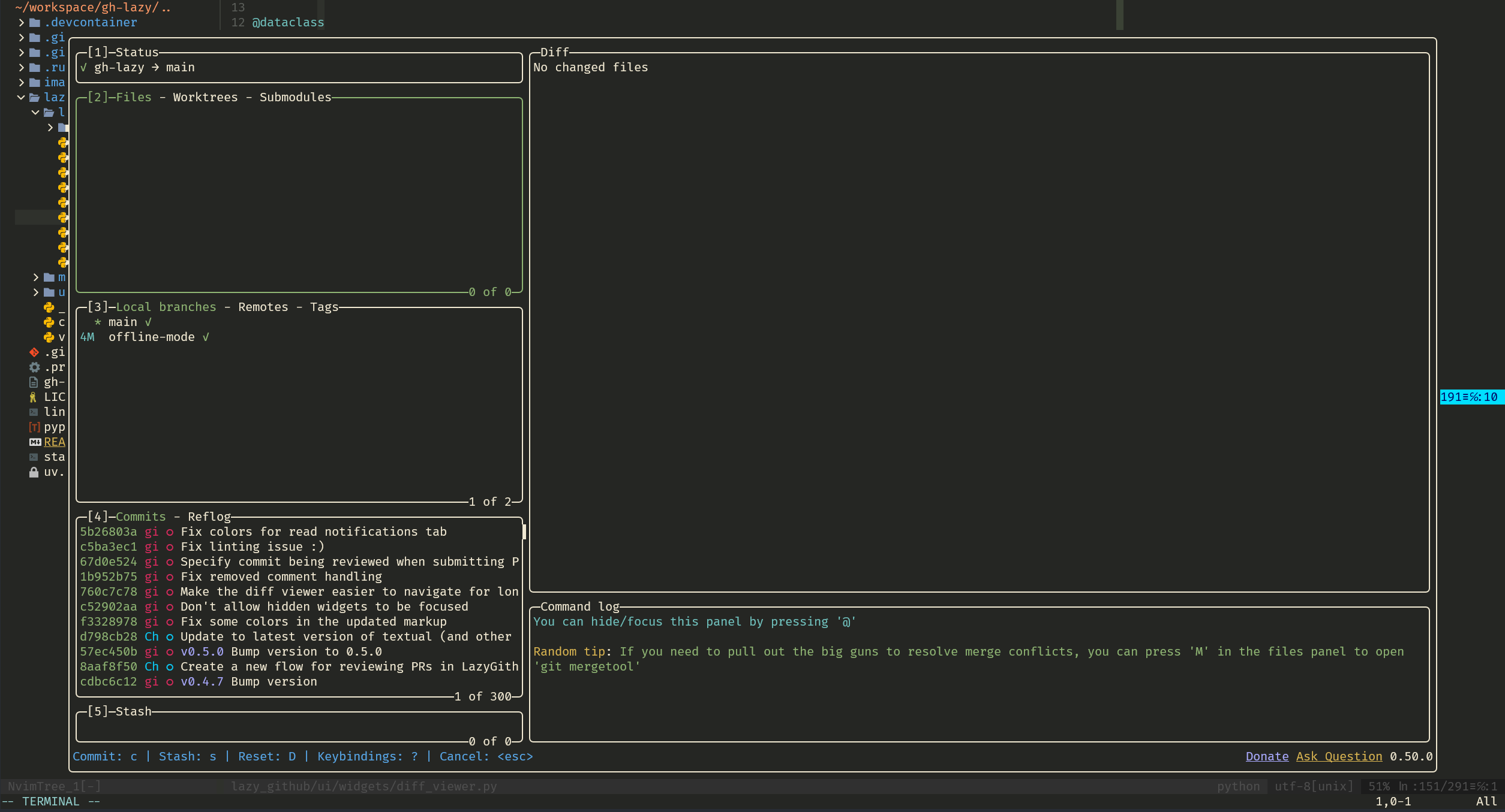 Neovim LazyGit integration